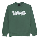 DISCLAIMER felpa girocollo tinta unita con stampa Verde per Bambino 24IDK58244X VERDE DISCLAIMER 