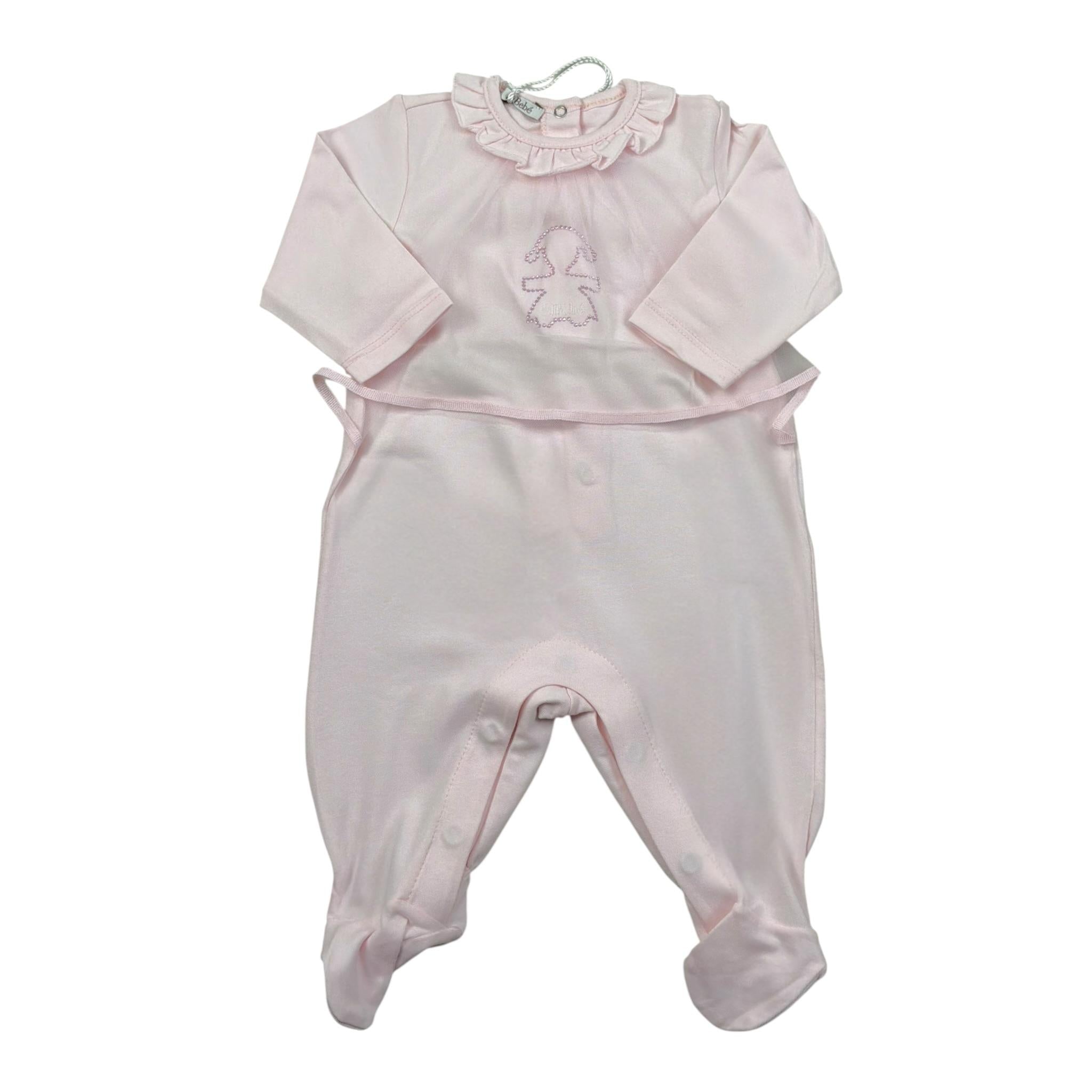 Le Bebe' Tutina Tinta Unita con Tulle per Neonata LBG0001 ROSA LE BEBE' 