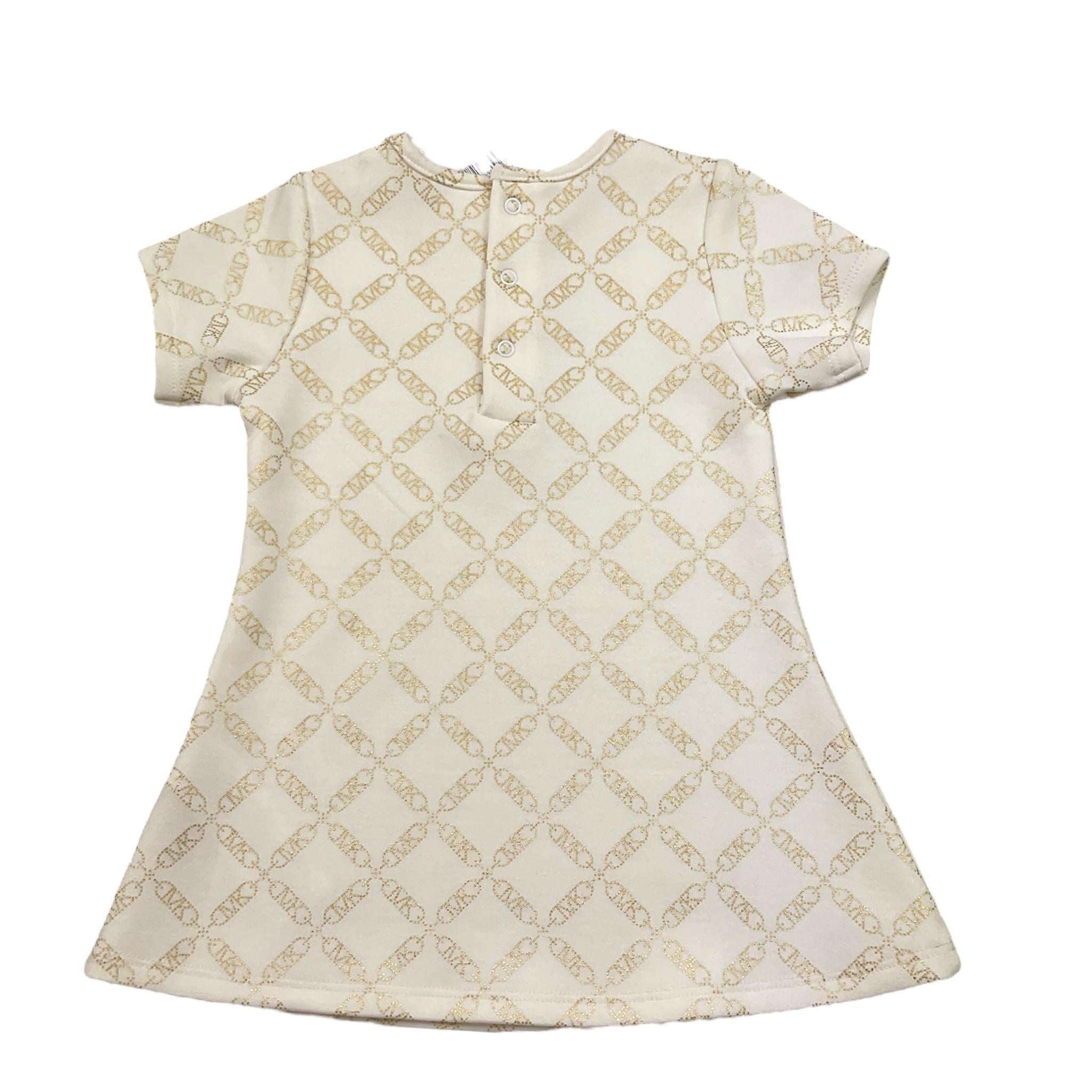 Michael Kors Abito Mezza Manica Girocollo Logato per Neonata R30311 PANNA MICHAEL KORS 