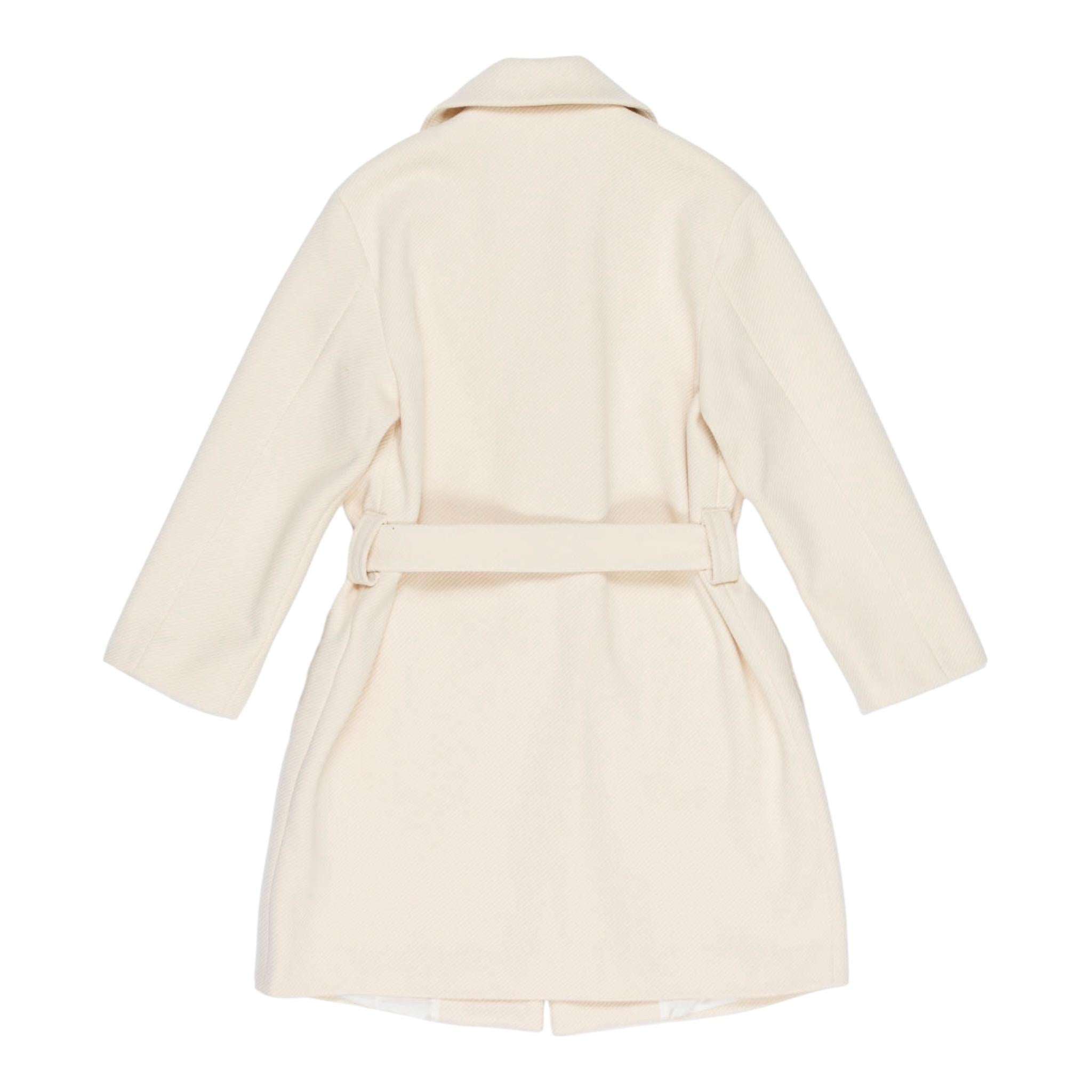 LU LU BY MISS GRANT cappotto tinta unita con cintura Panna per Bambina LL3234 PANNA LU LU BY MISS GRANT 