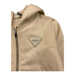 YES LONDON felpa con zip e cappuccio tinta unita cn logo Panna per Bambino JR5062F PANNA YES LONDON 