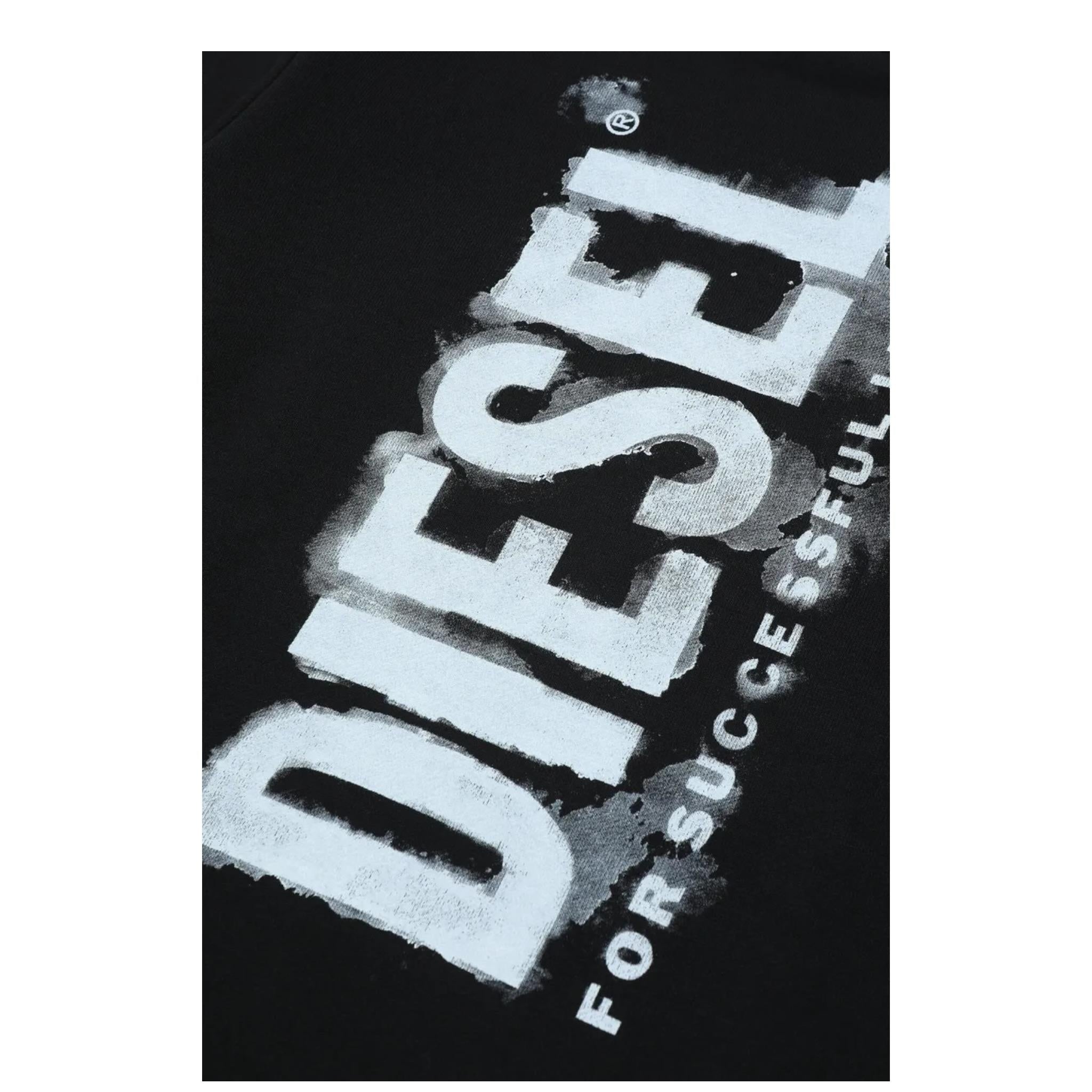 Diesel Abito Tinta Unita Modello Felpa per Bambina J01438 NERO DIESEL 