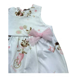 Le Bebe Pagliaccetto Giromanica Tinta Unita con Stampe per Neonata LBG6256 BIANCO LE BEBE 