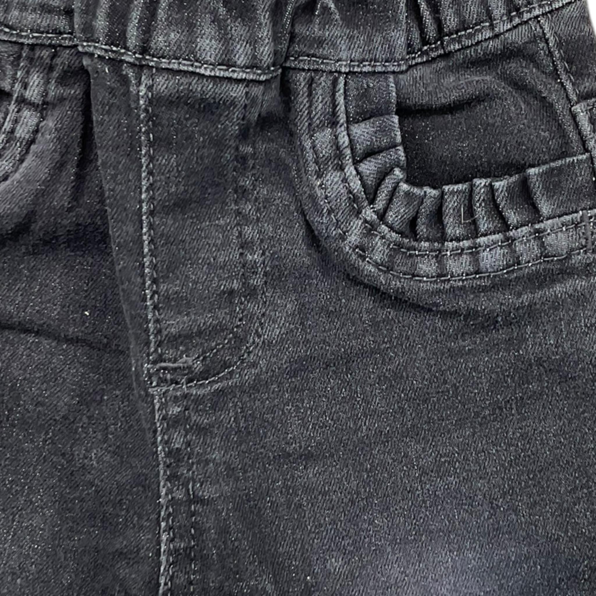 CANADA HOUSE jeans tinta unita con girovita regolabile Nero per Neonata 24463210 NERO CANADA HOUSE 