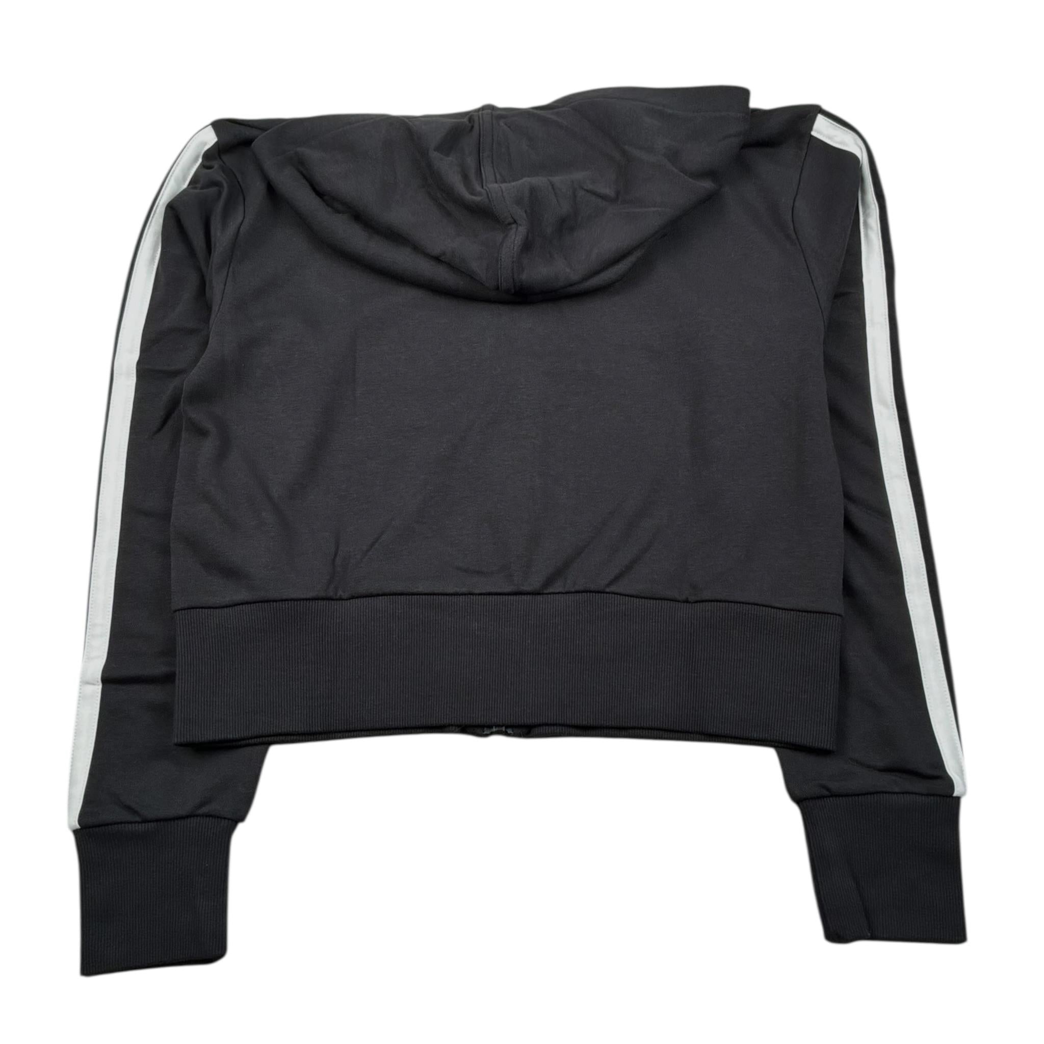 Adidas Felpa con Zip E Cappuccio Tintaunita per Bambina JJ0956 NERO Adidas 