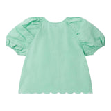 Stella Mccartney Camicia Tinta Unita con Ricami per Bambina TU5A63 VERDE STELLA McCARTNEY 