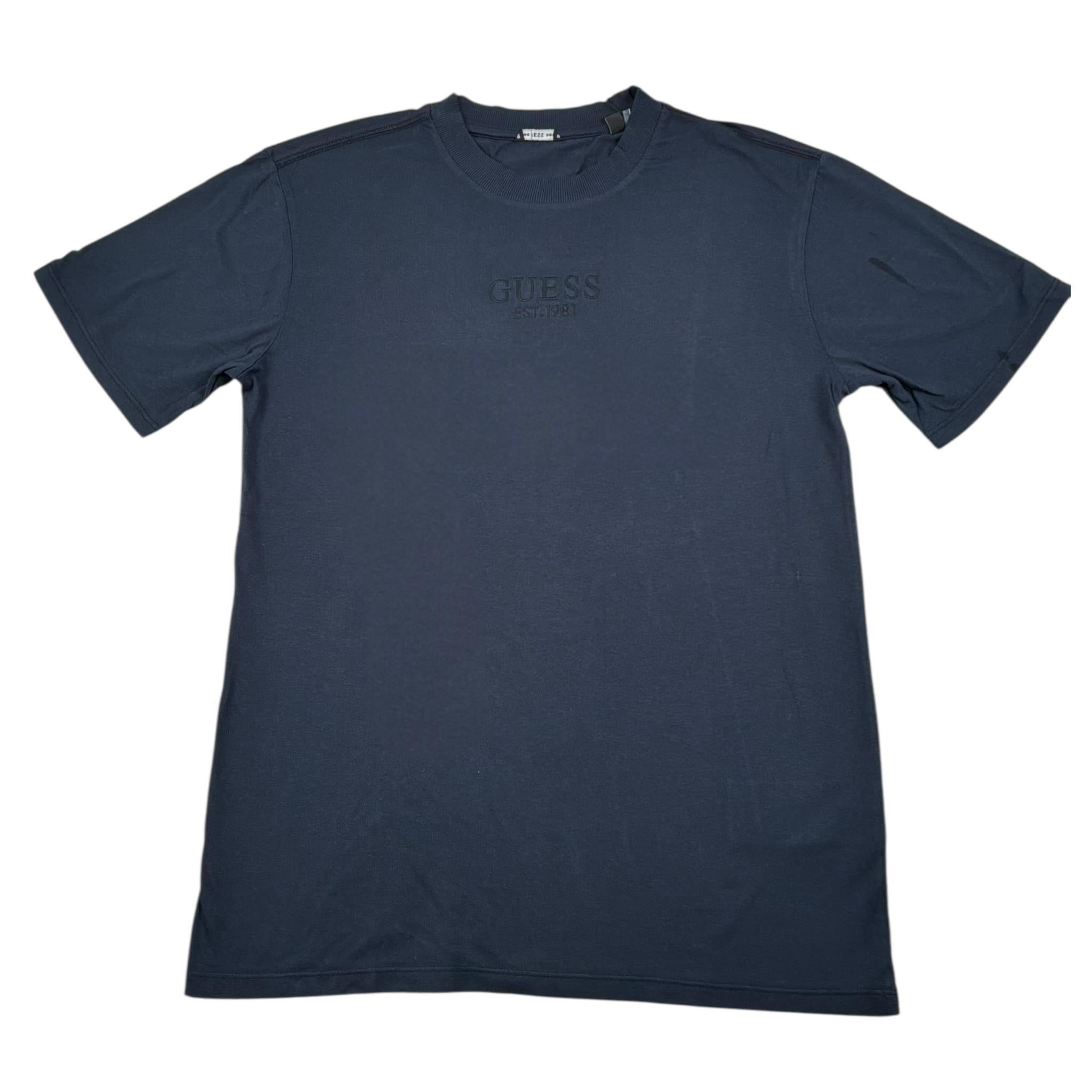 Guess T-Shirt Girocollo Tinta Unita con Logo per Bambino L4RI36K8HM4 BLU GUESS 