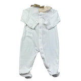 Le Bebe Tutina Manica Lunga Tinta Unita con Stampa per Neonata LBG6333 BIANCO LE BEBE 