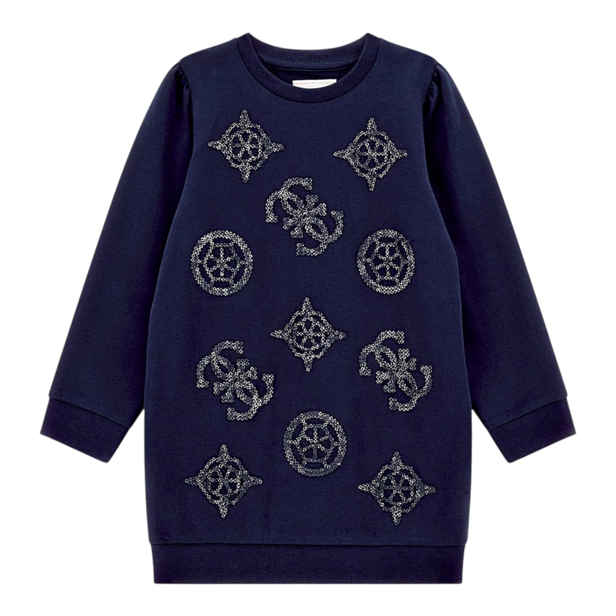 GUESS abito manica lunga tinta unita con brillantini Blu per Neonata K4YK16KA6V4 BLU GUESS 
