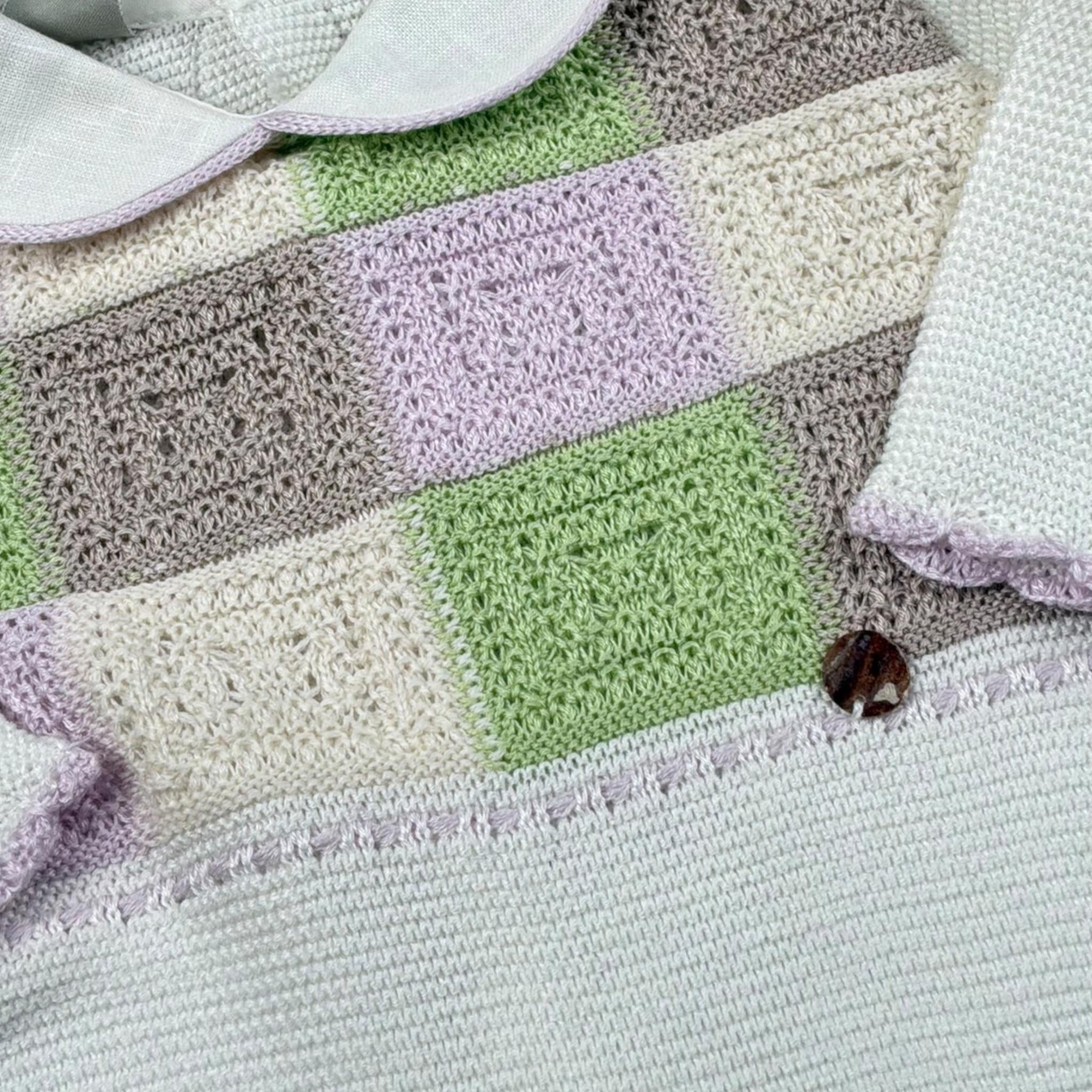 Marlu' Tutina Tinta Unita con Ricami per Neonata EP2610 BIANCO MARLU' 