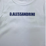Daniele Alessandrini T-Shirt Tinta Unita Girocollo con Stampa Bianco per Bambino
