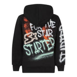 STARTER felpa chiusa con cappuccio tinta unita con logo Nero per Bambino 1319 NERO STARTER 