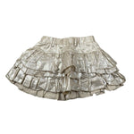 Miss Grant Gonna Tinta Unita con Balze per Bambina MG1343X ORO MISS GRANT 