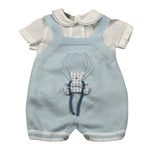 Marlu' Completo 2 Pezzi Camicia-Pagliaccetto per Neonato EB6730 AZZURRO MARLU' 