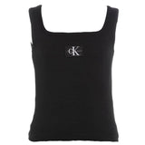 Calvin Klein Canotta Tinta Unita Giromanica con Stampa per Bambina IG0IG02440 NERO CALVIN KLEIN 