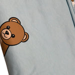 Moschino Sacco Nanna Tinta Unita con Stampa per Neonato MOE00P AZZURRO MOSCHINO 