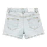 Vicolo Einfarbige Jeansshorts mit verstellbarer Taille Hellblau für Mädchen
