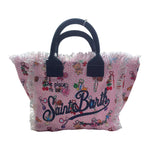 Saint Barth Borsa Tinta Unita con Stampa per Bambina COLETTECHATM ROSA SAINT BARTH 