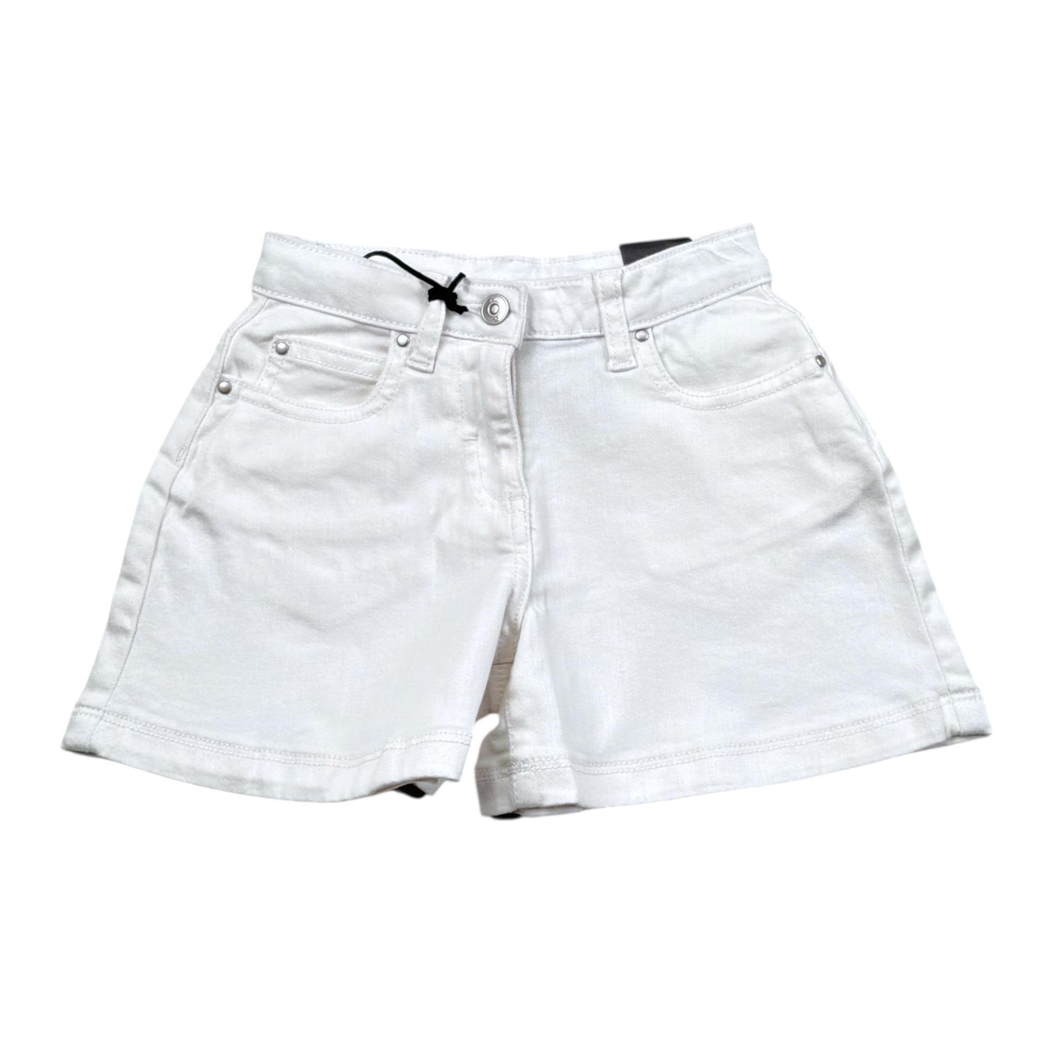 Sarabanda Short Tinta Unita con Girovita Regolabile per Bambina 0B327 BIANCO SARABANDA 