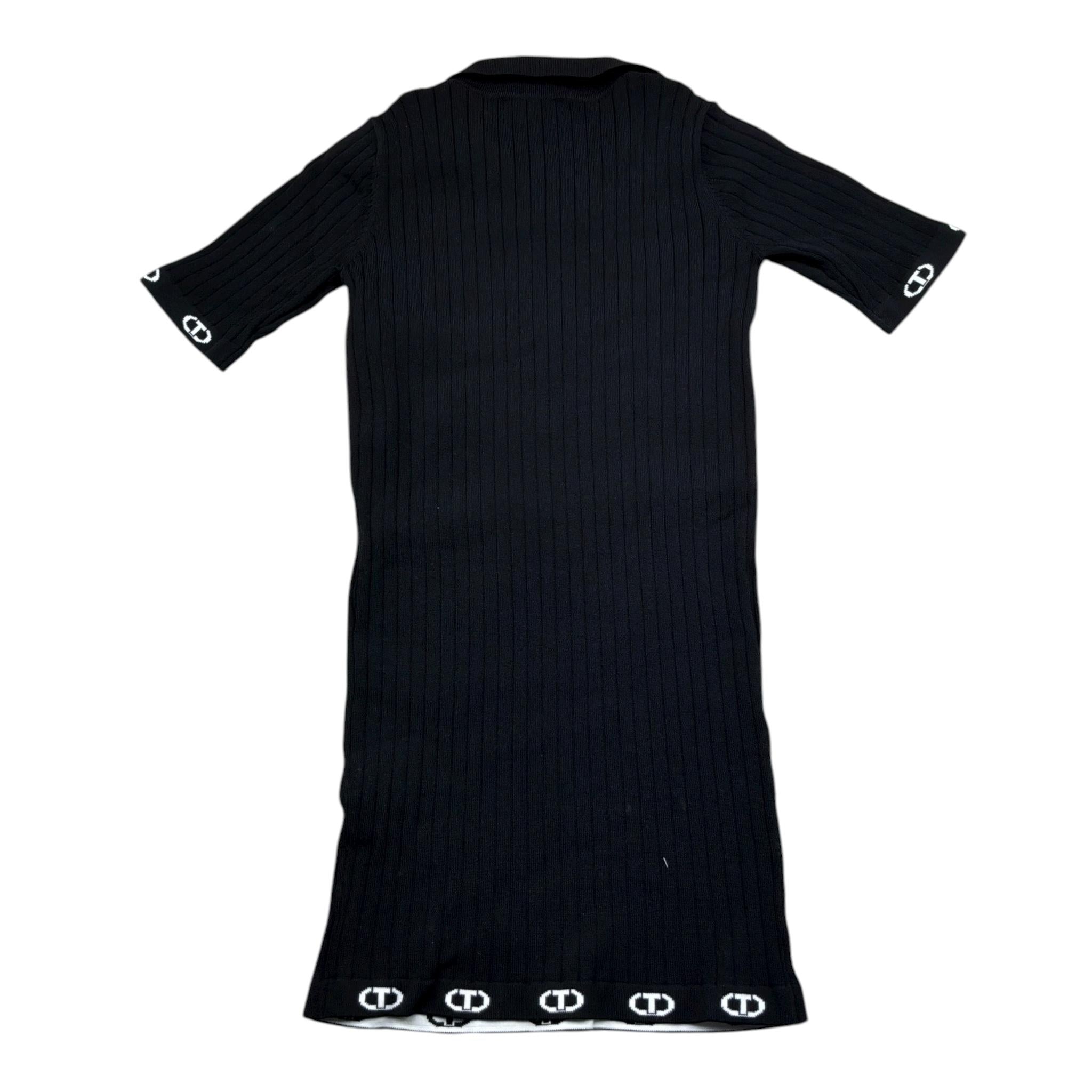 Twinset Abito Mezza Manica Tinta Unita con Zip E Colletto per Bambina 251GJ3401 NERO TWINSET 