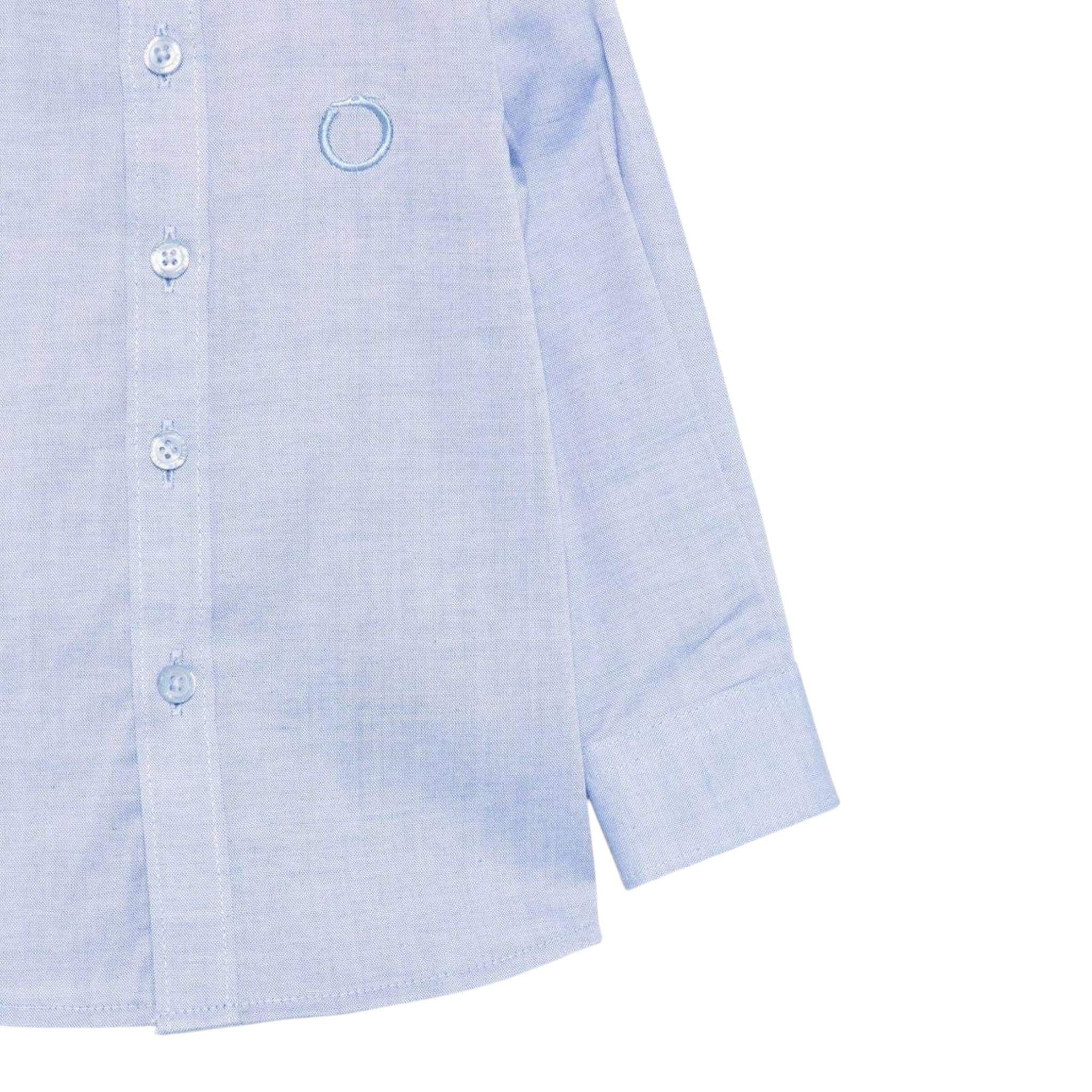 Trussardi Camicia Manica Lunga Tinta Unita per Neonato TIP25047CAX AZZURRO TRUSSARDI 