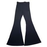 Manila Grace Pantalone Tinta Unita Modello Zampa Nero Per Bambina