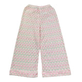 Saint Barth Pantalone con Trafori E Ricami Modello Palazzo per Bambina AMALIAJR ROSA SAINT BARTH 