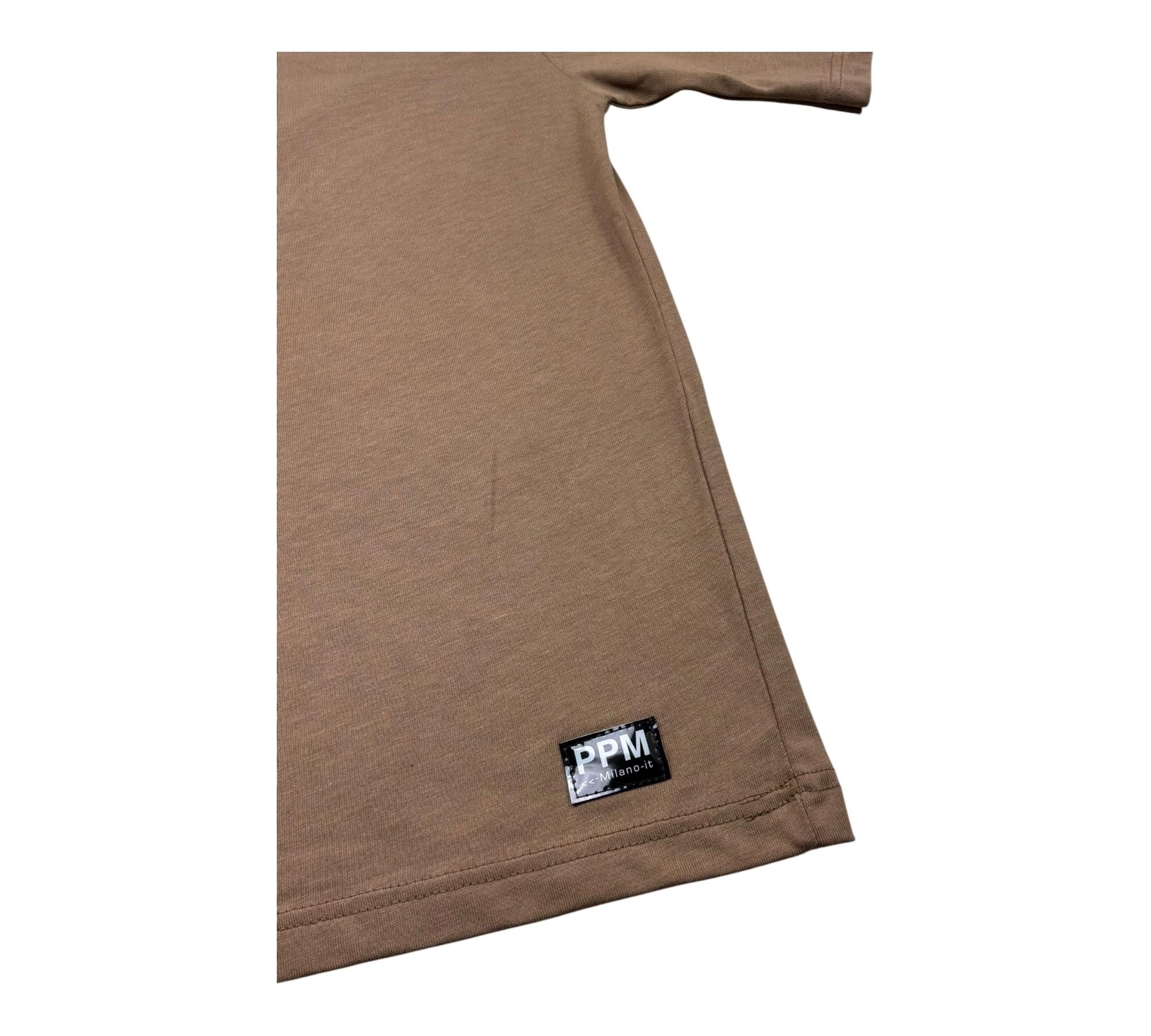 Paolo Pecora T-Shirt Girocollo Tinta Unita per Bambino PP4346 MARRONE PAOLO PECORA 