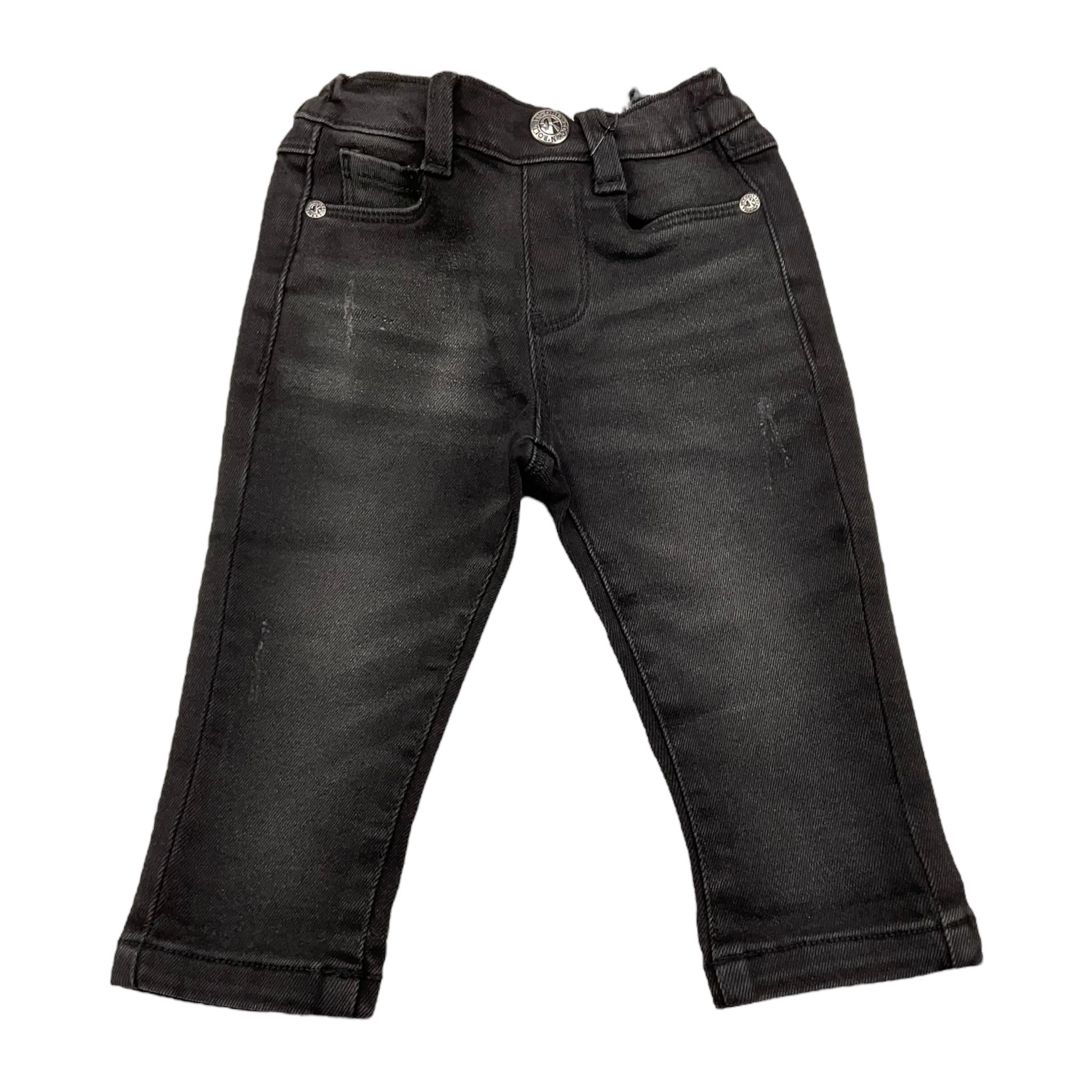 JOHN RICHMOND jeans tinta unita con stampa Nero per Neonato RIA24029JE NERO JOHN RICHMOND 