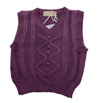 LA STUPENDERIA gilet tinta unita in maglia Viola per Neonata WJGL42X VIOLA LA STUPENDERIA 