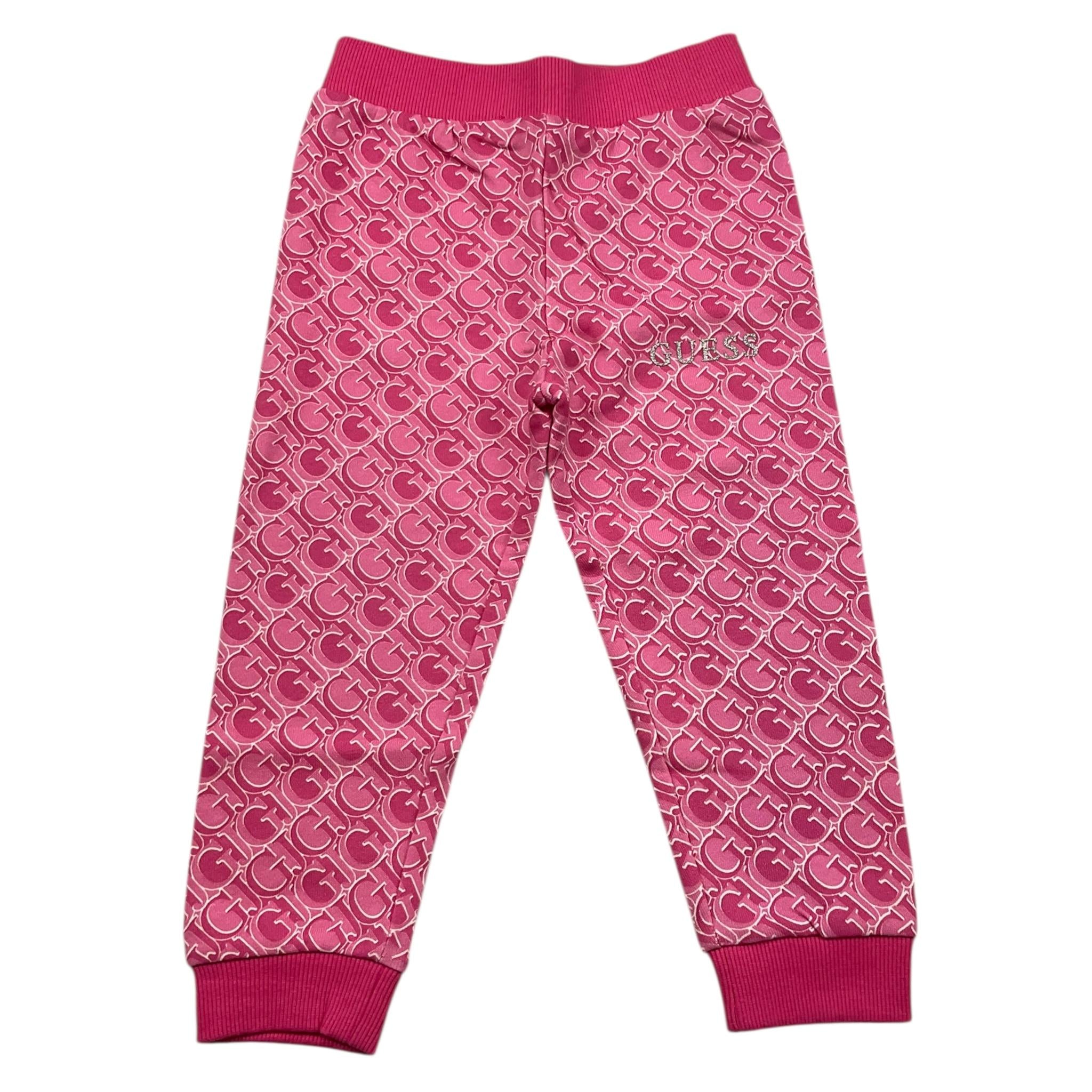 GUESS pantalone tuta tinta unita con logo Rosa per Neonata K4YQ11KA6R4N ROSA GUESS 