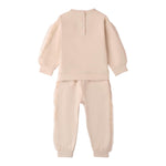 SARABANDA completo 2 pezzi felpa-pantalone tinta unita Beige per Bambina A335 BEIGE SARABANDA 
