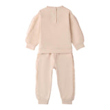 SARABANDA completo 2 pezzi felpa-pantalone tinta unita Beige per Bambina A335 BEIGE SARABANDA 