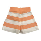 Vicolo Short Bicolore Con Elastico In Vita E Fantasia A Righe Bianco Per Bambina