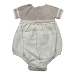 Paz Rodriguez Pagliaccetto Mezza Manica Bicolore per Neonato 00542375 BEIGE PAZ RODRIGUEZ 