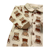 NANAN tutina manica lunga tinta unita cn orsi Bianco per Neonato I2414006B BIANCO NANAN 