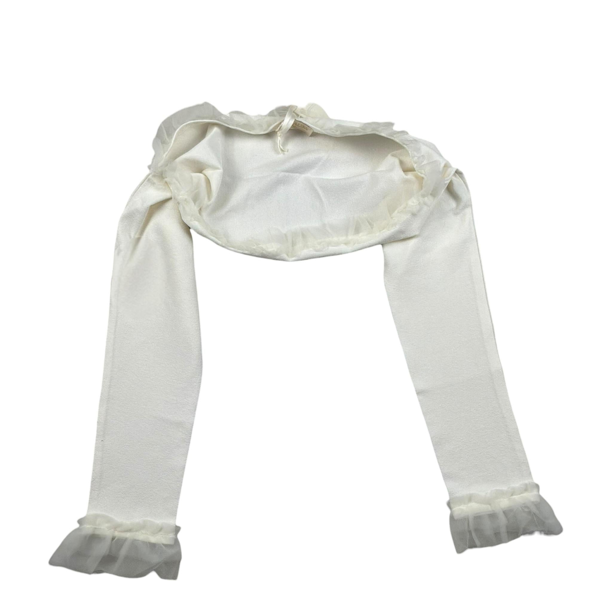 Monnalisa Coprispalle Tinta Unita con Tulle per Bambina 715800A1 PANNA MONNALISA 