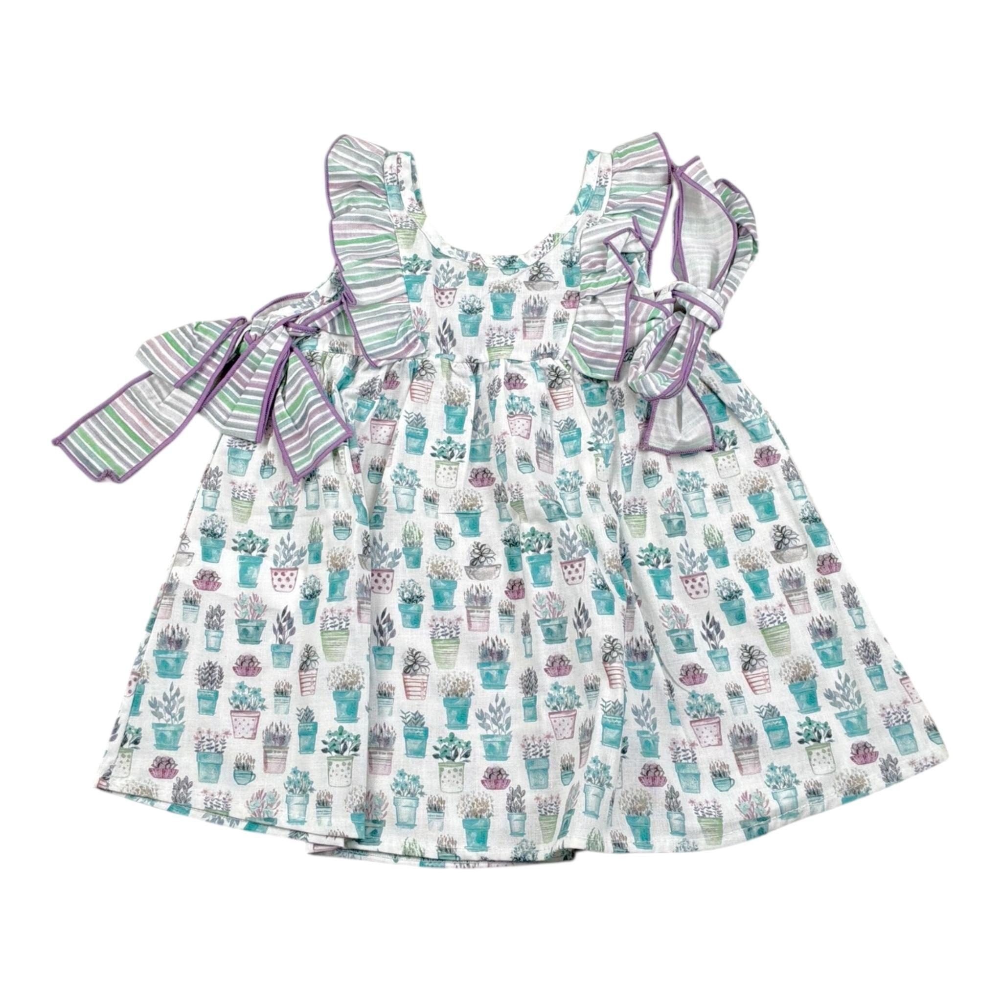 Calamaro Abito Tinta Unita con Stampa per Bambina 21301J BIANCO CALAMARO 