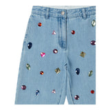 Stella Mccartney Jeans Tinta Unita con Applicazioni per Bambina TW6C20 AZZURRO STELLA McCARTNEY 