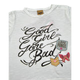 Please T-Shirt Girocollo tinta unita con Stampa Bianco per Neonata MB86030G BIANCO PLEASE 