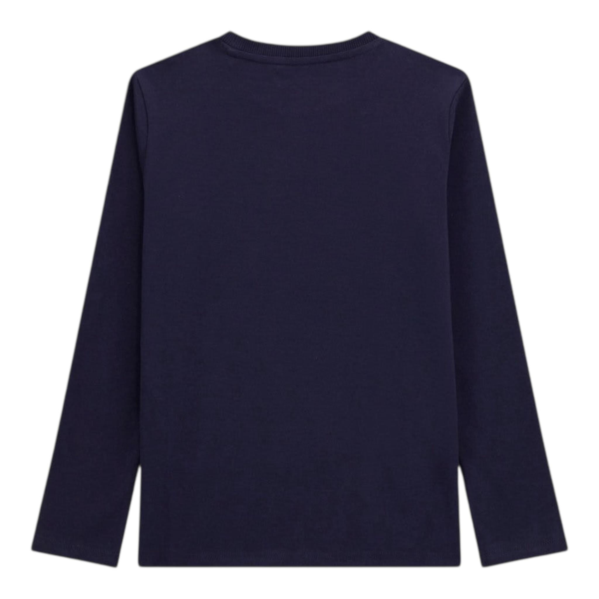 Guess Shirt Girocollo Tinta Unita con Logo per Bambino L84I29K8HM0 BLU GUESS 