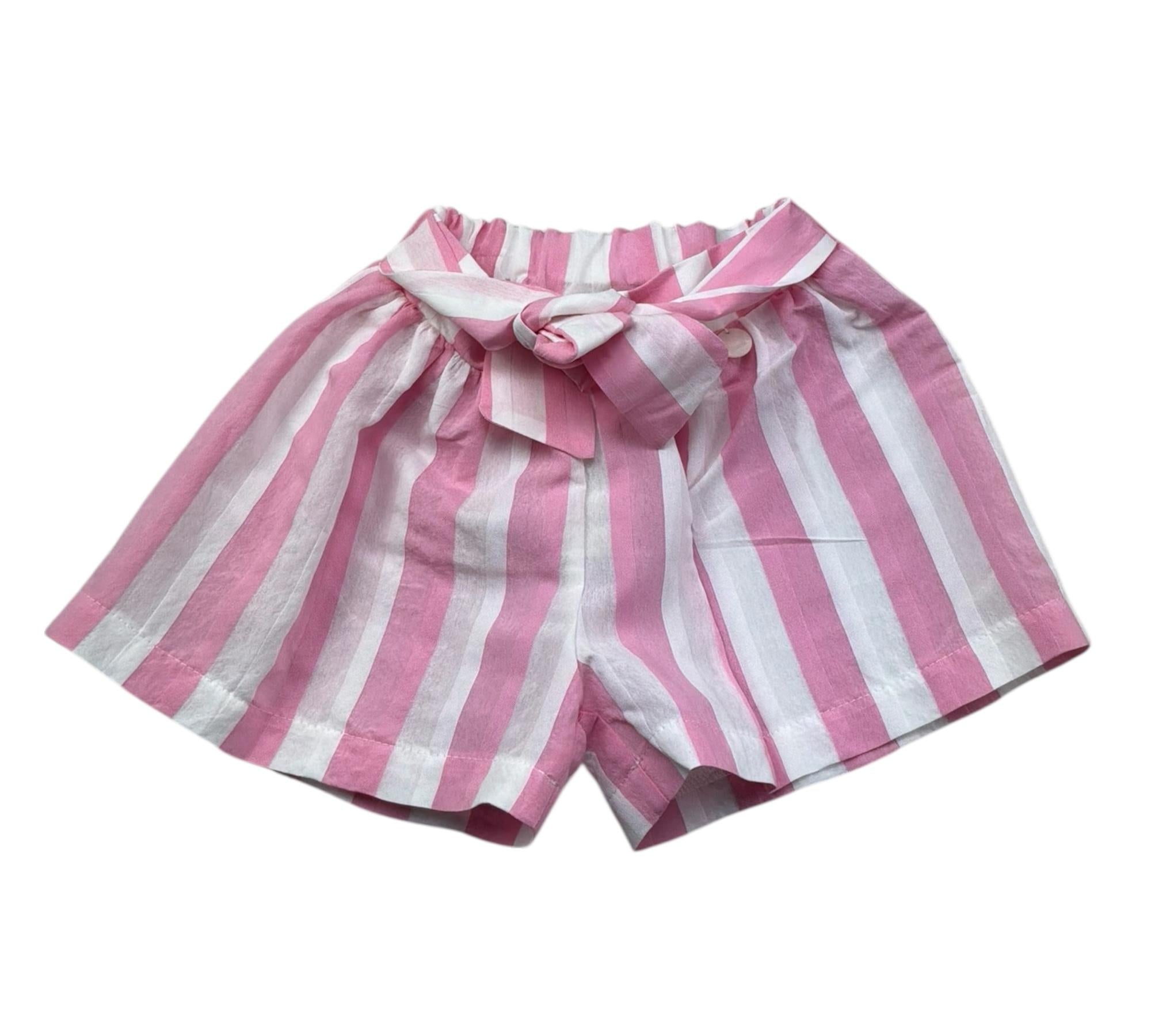 Le Bebe Short Fantasia A Righe per Neonata LBG6359 BIANCO/ROSA LE BEBE 