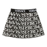 Versace Schwarz gemusterter schlichter Rock für Mädchen