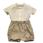 Pontoporponto Completo 2 Pezzi Camicia-Culotte per Neonato 5322 PANNA/BEIGE PONTOPORPONTO 
