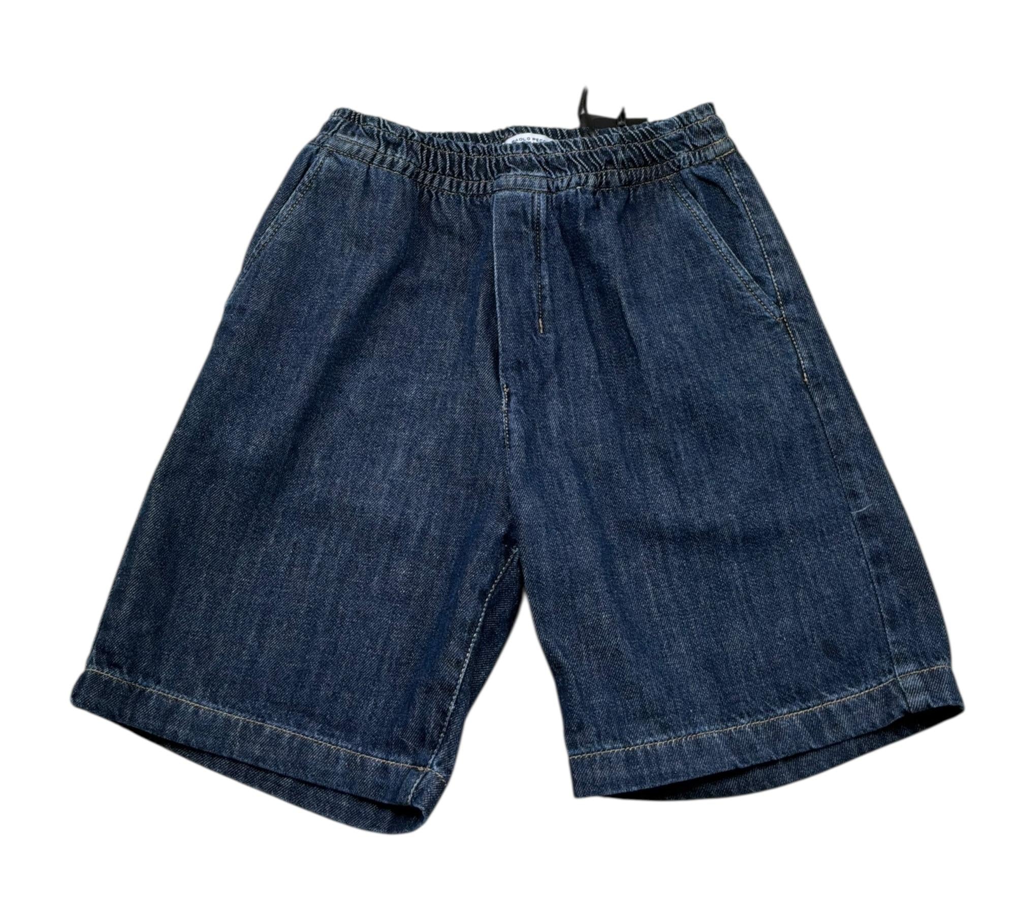 Paolo Pecora Bermuda In Denim Tinta Unita per Bambino PP4375 BLU PAOLO PECORA 