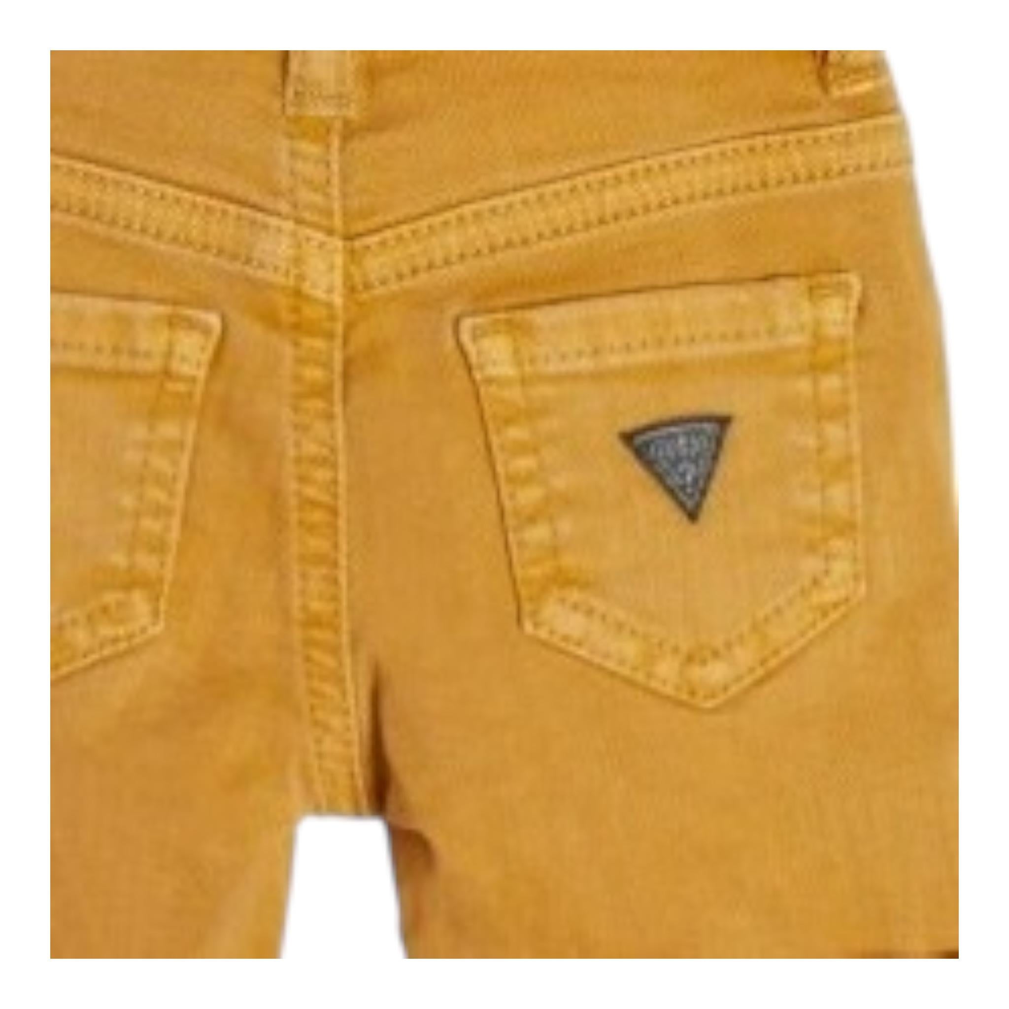 Guess Bermuda Tinta Unita con Girovita Regolabile per Neonato N1RD03WE620N GIALLO GUESS 