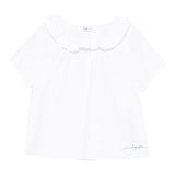 Il Gufo Camicia Mezza Manica Tinta Unita per Bambina P25CC107R0004X BIANCO IL GUFO 