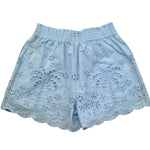 Saint Barth Short Fantasia Quadretti con Elastico In Vita per Bambina MEAVE AZZURRO SAINT BARTH 