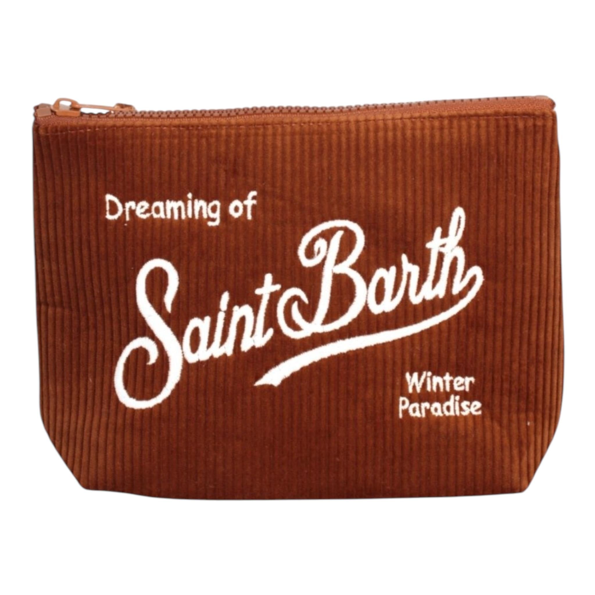 SAINT BARTH borsa modello pochette tinta unita con stampa Marrone per Bambina ALI000200 MARRONE SAINT BARTH 