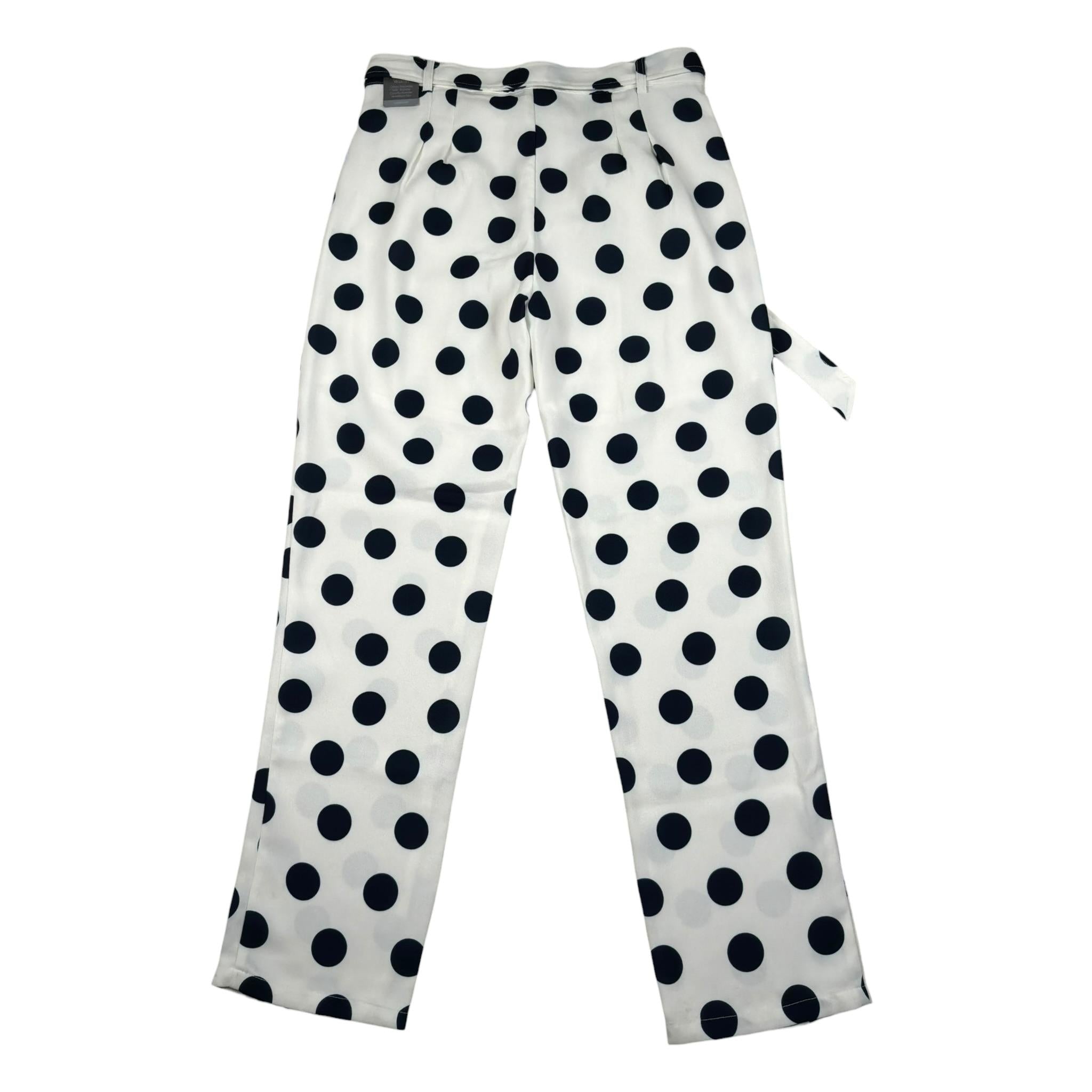Sarabanda Pantalone Tinta Unita con Fantasia Cerchi per Bambina 0J424 BIANCO SARABANDA 